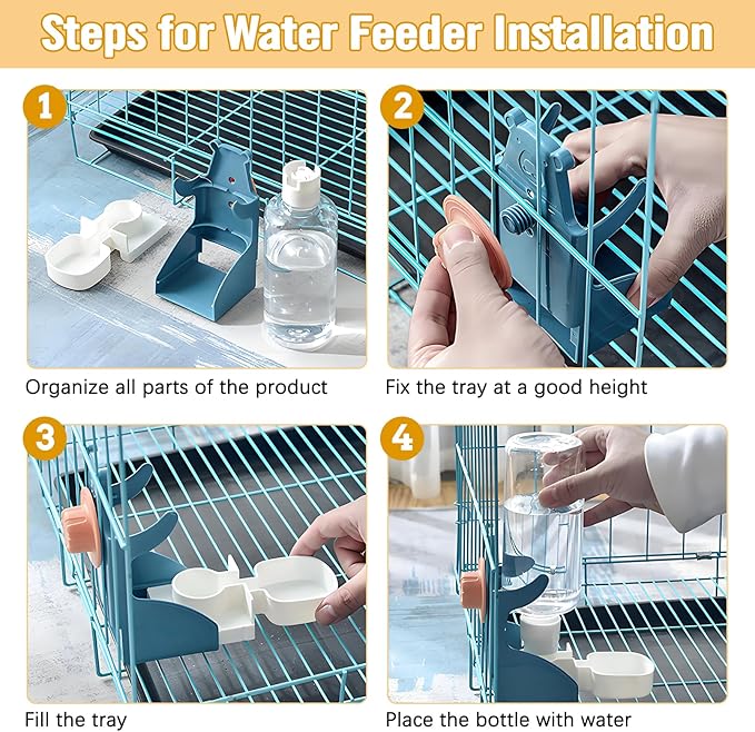 BNOSDM Automatic Bird Feeder Water Dispenser Set No Mess Bird Cage Feeders - Image 8
