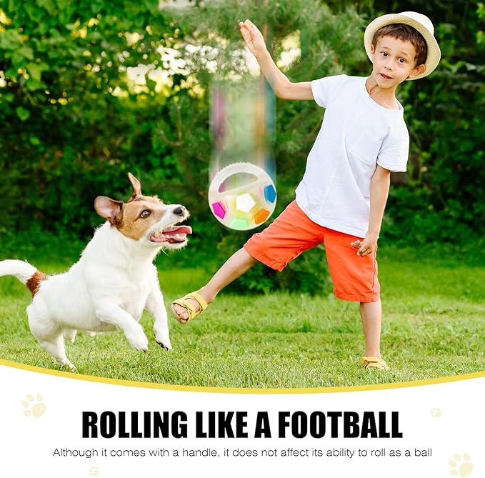Dog Toy Ball with Handle, Toss and Fetch Play, Interactive Ball - Image 3