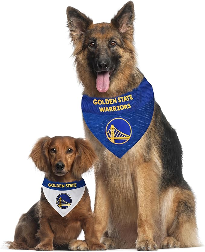 Pets First NBA Golden State Warriors Reversible Bandana Size XX-Large - Image 4