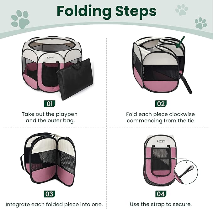 Love's cabin Pet Puppy Dog Playpen, Small Dog Tent Crates Cage Indoor/Outdoor - Image 8