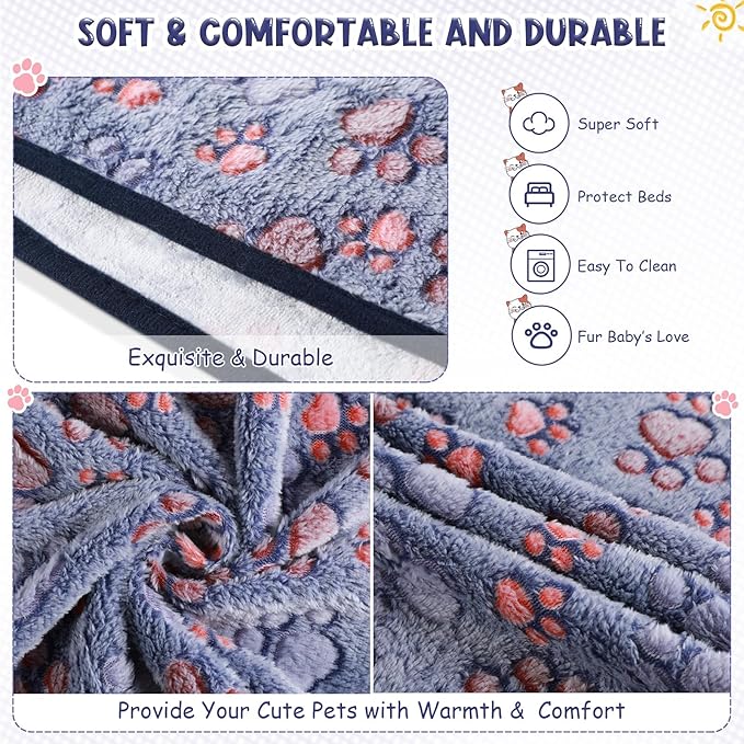 Tatuo 4 Pcs Dog Blanket for Pet Cat Blankets Indoor Puppy Teething Stuff Toys - Image 7