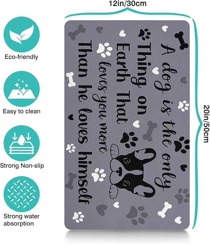 Pet Feeding Mat for Floors Waterproof Dog Mat for Food and Water Absorbent - Image 4