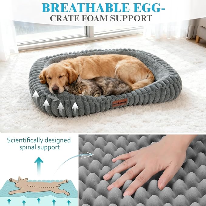 Orthopedic Dog Bed for Large Dogs, Comfort-Sided Calming Pet Bed - Image 2