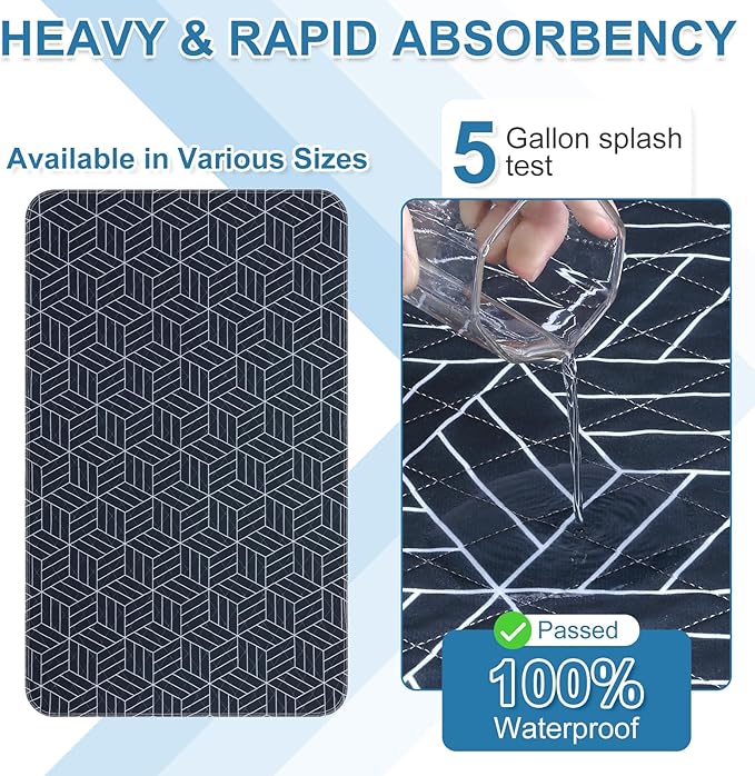 OUTCREATOR® Washable Bed Pads 34" x 36", Incontinence Mattress Protector - Image 2