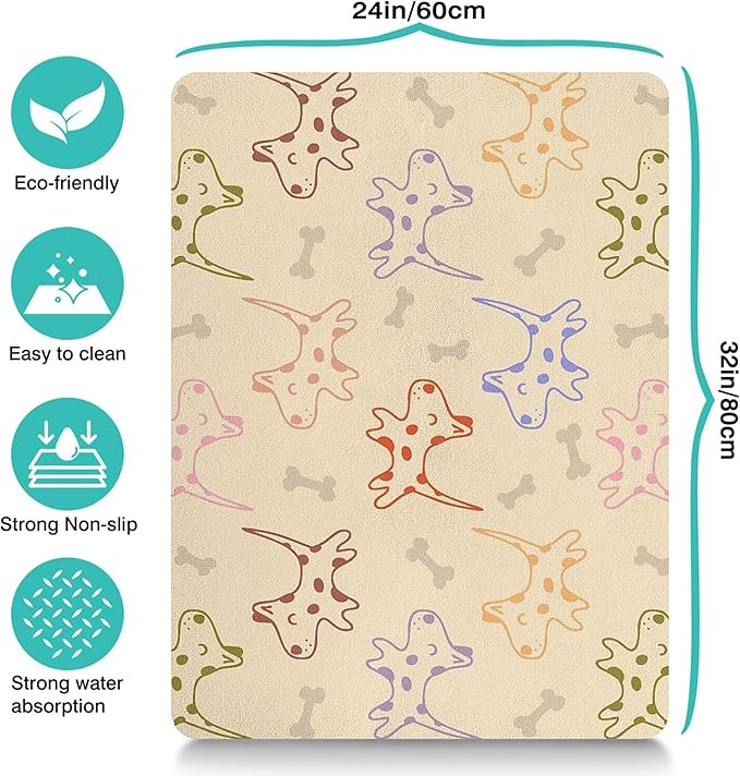 Pet Feeding Mat for Floors Waterproof Dog Mat for Food and Water Absorbent - Image 4