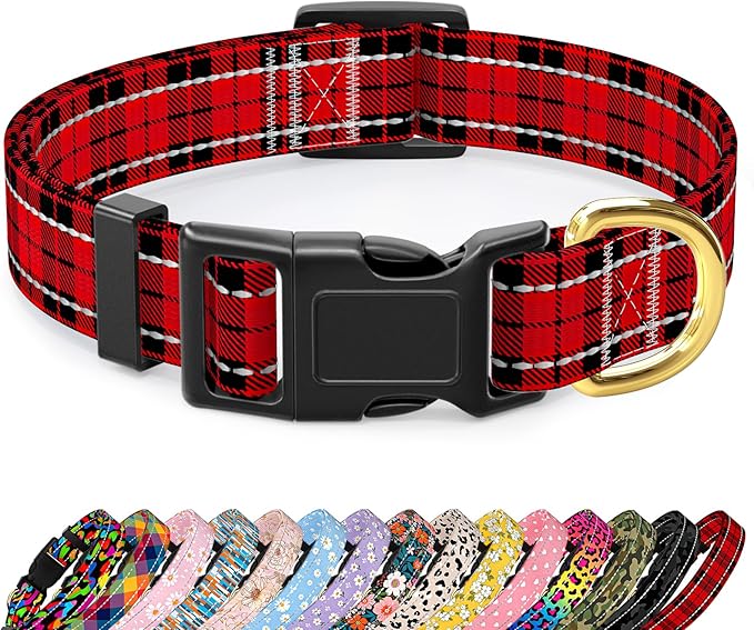 Reflective Dog Collar for Extra Small Dogs, Cute Boho Adjustable Heavy-Duty by TMOODEL