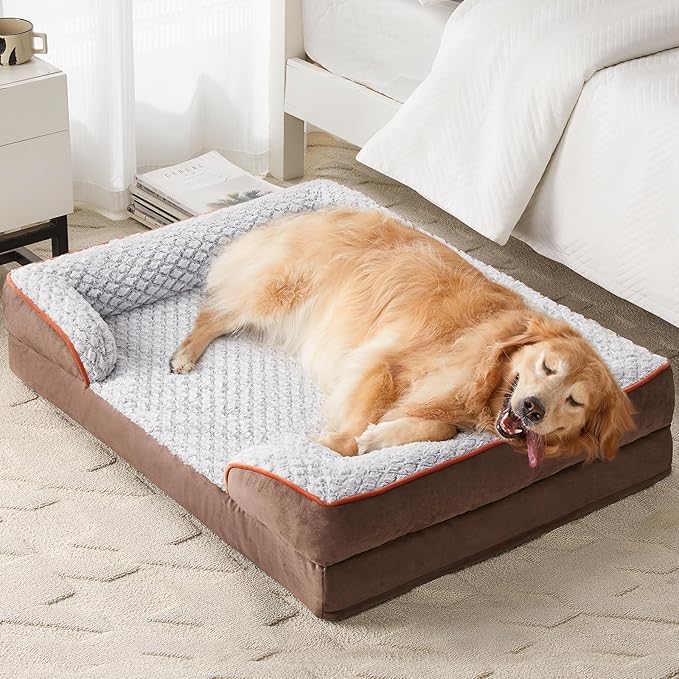 Orthopedic Dog Bed for Large Dogs, Egg Crate Foam Bed for Large Dogs, Equipped - Image 7