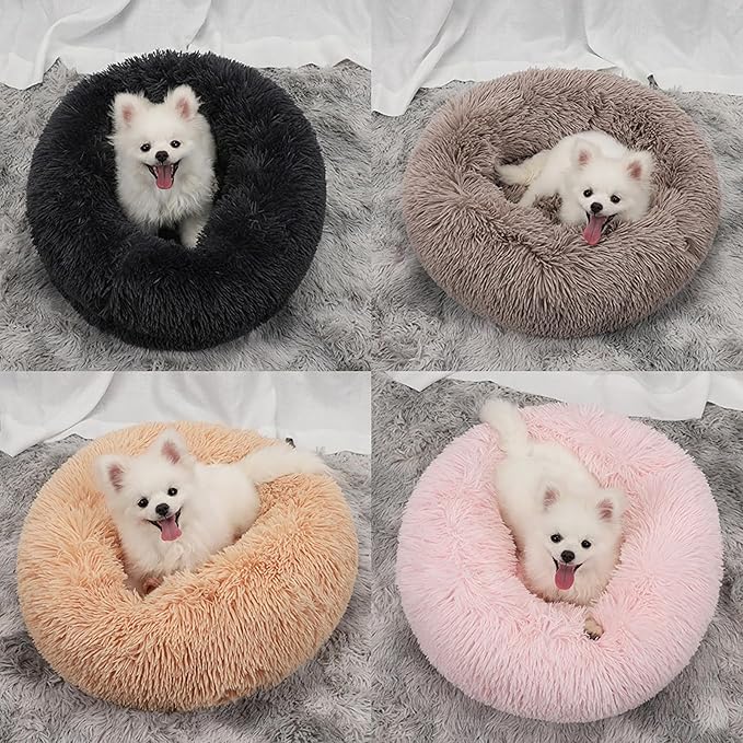Dog Bed for Small Medium Large Dogs Cats, 20 inch Calming Washable-Round Cozy - Image 7