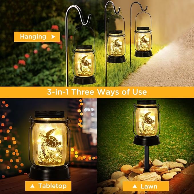 kyoryuger Sea Turtle Gifts for Women/Men Turtle Lovers Solar Lantern Mom - Image 5