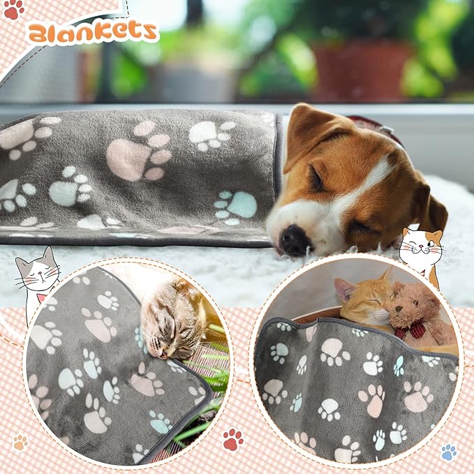 Tatuo 4 Pcs Dog Blanket for Pet Cat Blankets Indoor Puppy Teething Stuff Toys - Image 6