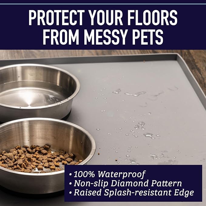 Leash Boss Raised-Edge Silicone Dog Food Mat - Image 2
