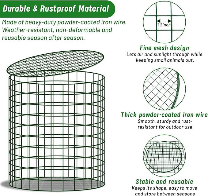 Convivium Plant Protectors from Animals 6 Packs, 13 x 12 in Metal Chicken Wire - Image 6