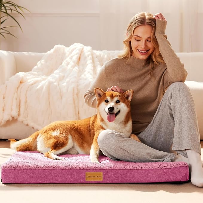 Patas Lague Orthopedic XL Dog Bed Large Sized Dog 48''X30'', Soft Waterproof - Image 2