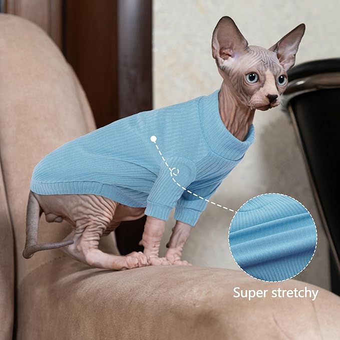 PUMYPOREITY Cat Clothes: Stretchy Shirt, Sweater - Image 3