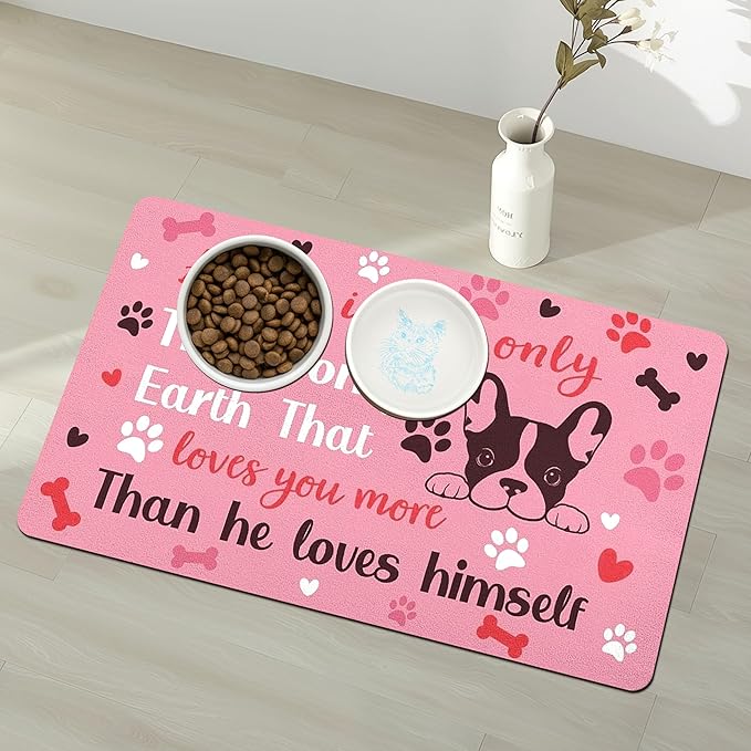 Pet Feeding Mat for Floors Waterproof Dog Mat for Food and Water Absorbent - Image 9