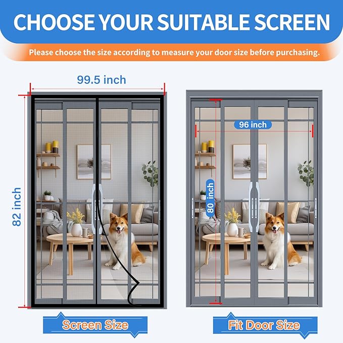 Upgraded PET Mesh Magnetic Screen Door, Stronger Than Fiberglass and Polyester - Image 2