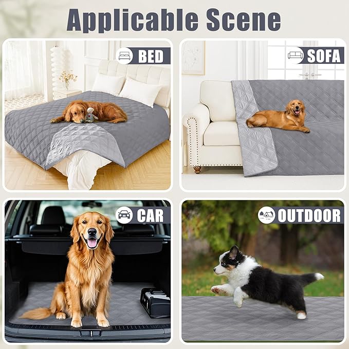 Smiry Waterproof Dog Bed Cover Blanket 82x120, Soft Reversible Pet Blanket - Image 5