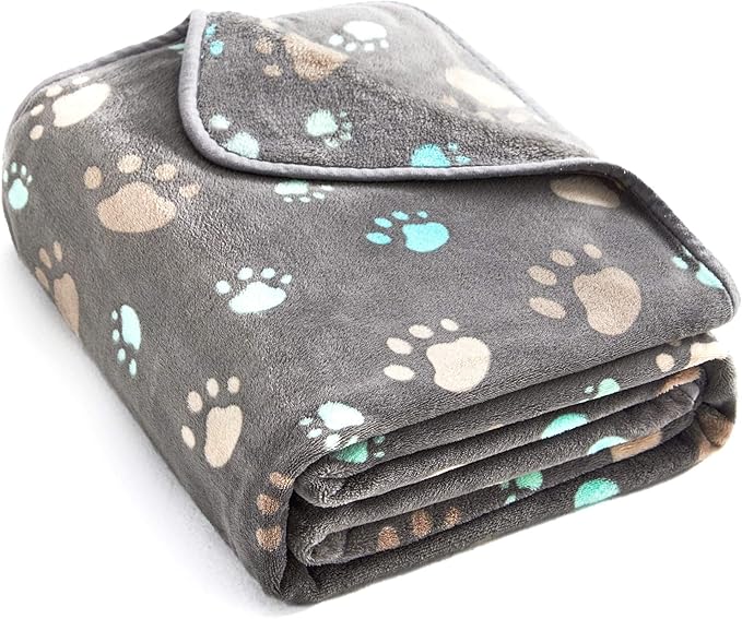 Allisandro 350 GSM-Super Soft and Premium Fuzzy Flannel Fleece Pet Dog Blanket by ALLISANDRO
