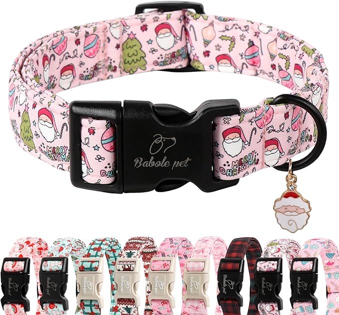 Christmas Dog Collar for Medium Dogs by Babolepet
