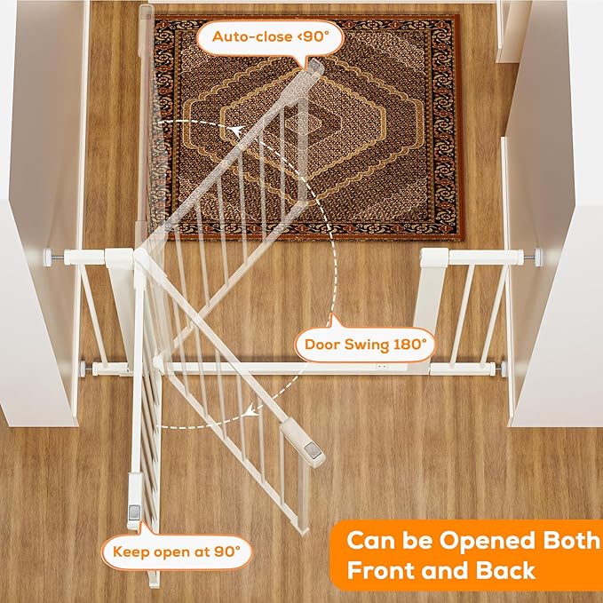 29.5-40.6" Magnetic Baby Gate for Stairs, Baby Safety Essentials, Auto Close - Image 5