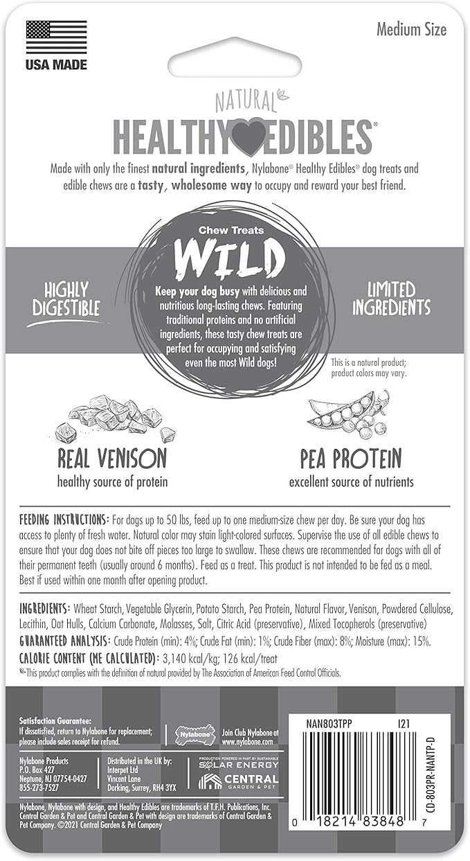 Nylabone Healthy Edibles WILD Natural Dog Chew Treats - Image 9