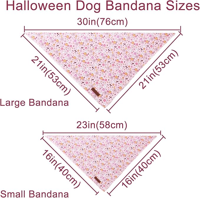 Halloween Pumpkin Dog Bandana, Halloween Triangle Bid Scarf - Image 6