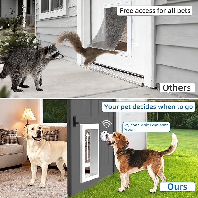 Large Dog Door for Door, Electronic Pet Automatic Door Smart Aluminum Dog Door - Image 7