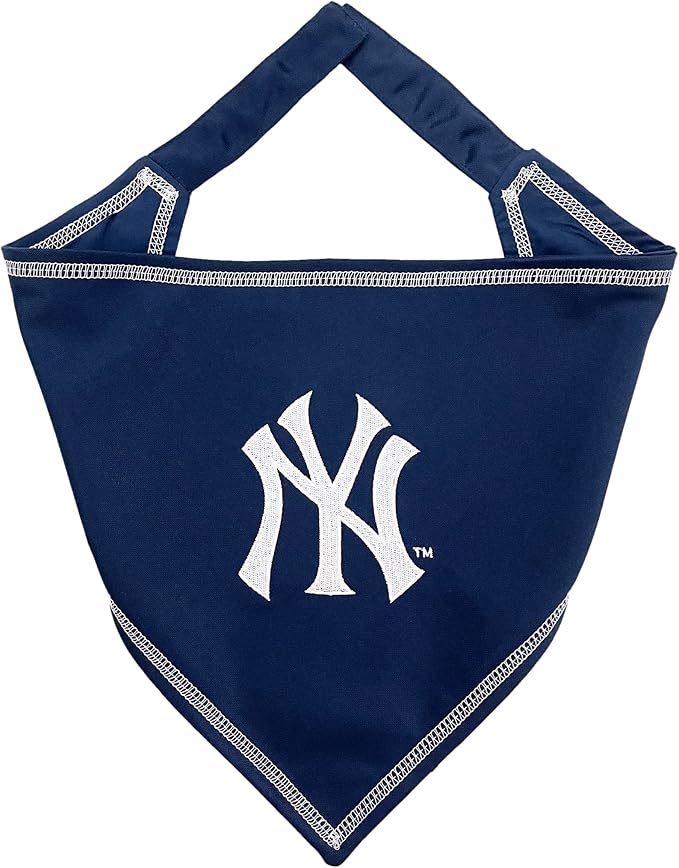 Pets First MLB New York Yankees TIE Bandana, Large/X-Large. Dog Bandana Scarf by PETSFIRST