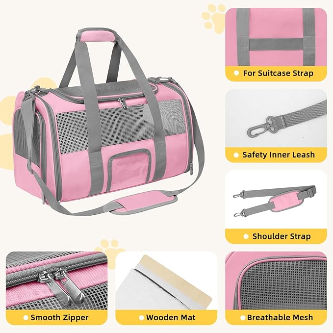 Pet Carrier Airline Approved for Puppy Medium Cats 15 Lbs Small Dog Carrier - Image 2