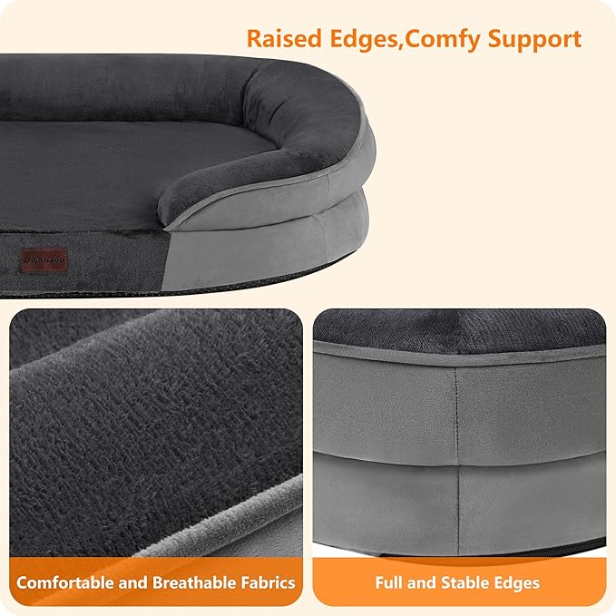 Dwanton Orthopedic Dog Bed for Extra Large Dogs - Image 5