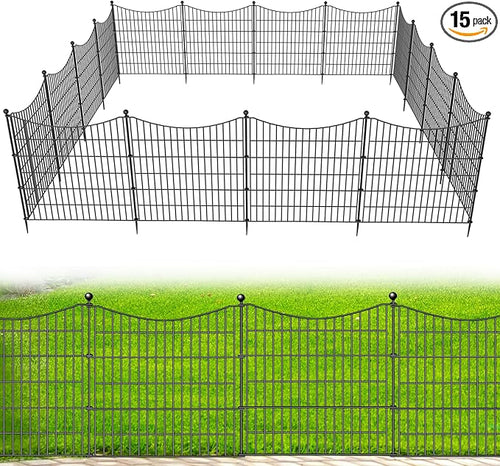 15 Panels No Dig Dog Fence Outdoor by OutdoorFence