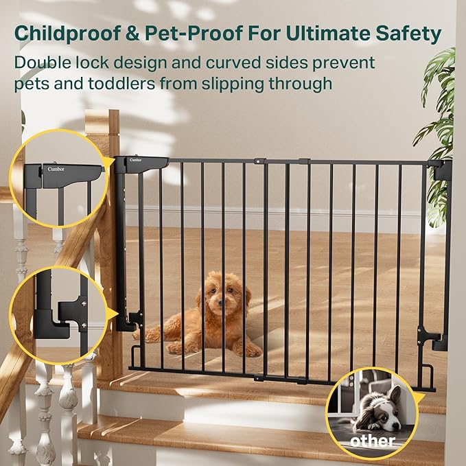 Cumbor 2 Pack 29.2-43" No Bottom Bar Baby Gate - Image 8
