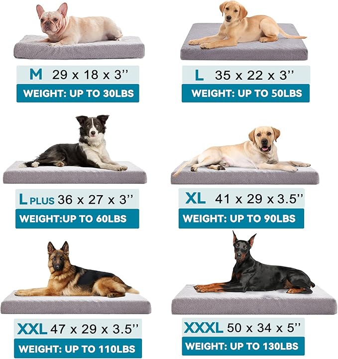 Orthopedic Extra Large Dog Bed for Large Dogs, 41 inches XL Washable - Image 5