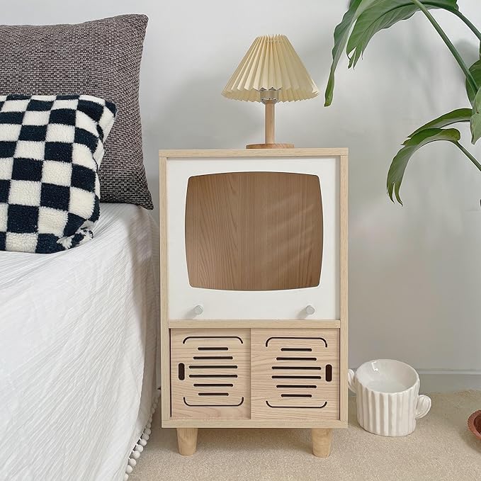 Cat House Side Table, 2-in-1 Wooden Cat House and Bedside Table - Image 6