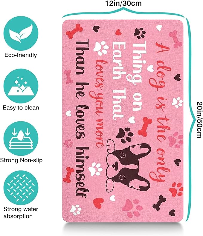 Pet Feeding Mat for Floors Waterproof Dog Mat for Food and Water Absorbent - Image 4