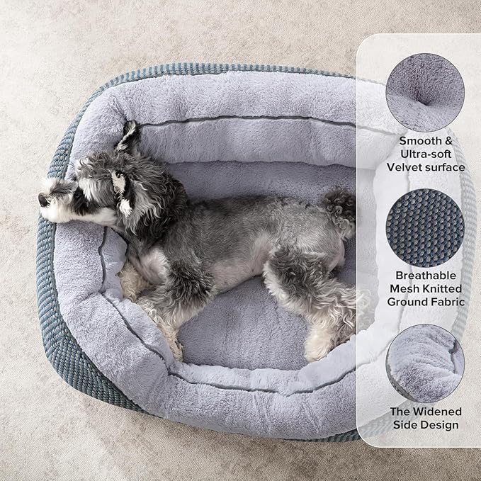 INVENHO Small Dog Bed Washable Orthopedic Calming Warming Durable Pet Bed - Image 2