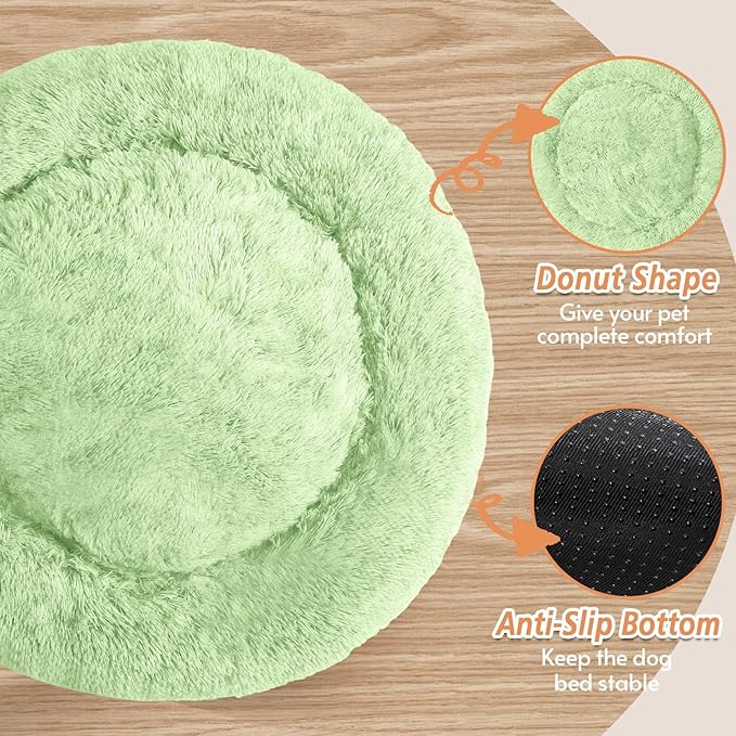 JOLLYVOGUE Calming Dog Bed Large Size Dog, Anti-Anxiety Donut Large Pet Bed - Image 3