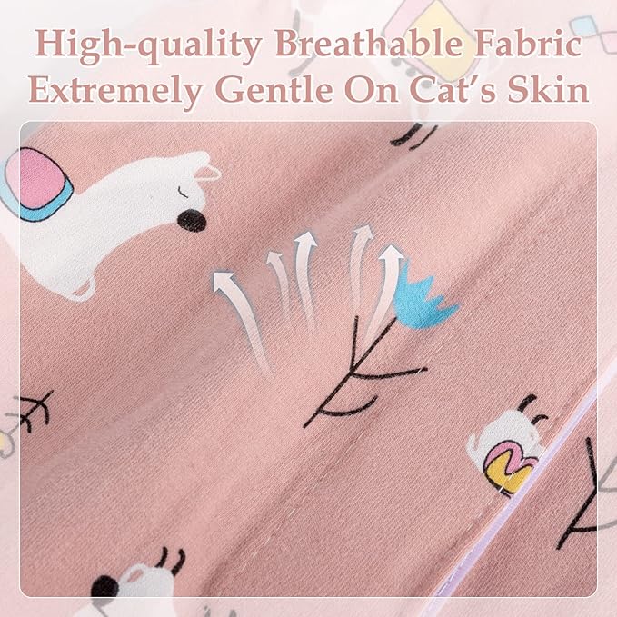 ANWA Cat Recovery Suit, Breathable Cat Onesie After Surgery, Kitten Surgery - Image 5