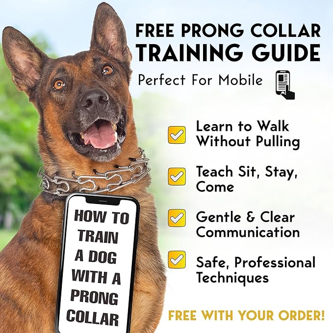 PetJett Prong Collar for Dogs Training Collar Adjustable Choke Collar Quick - Image 7