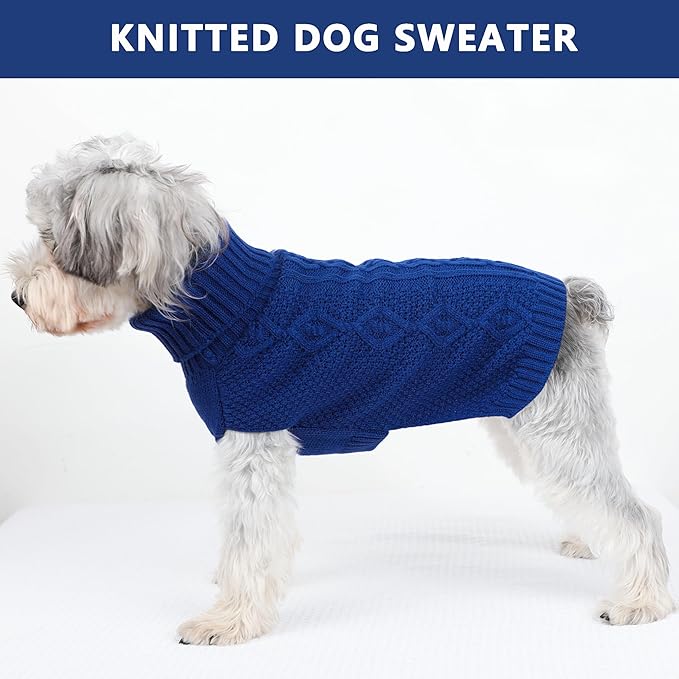 Dog Sweaters for Small Dogs Turtleneck Knit Dog Sweaters Lightweight Puppy - Image 6