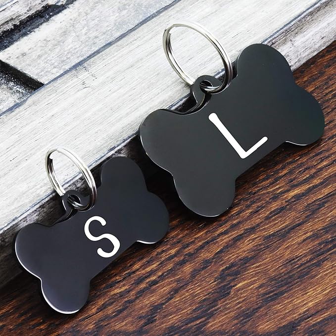 Ultra Joys Personalized Stainless Steel Bone Pet ID Tags - Image 6