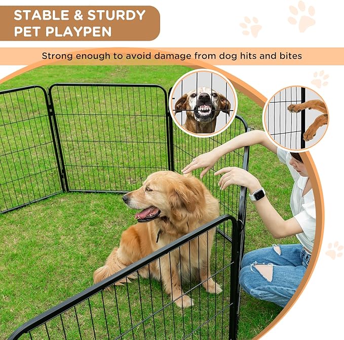 BestPet | Dog Playpen | 40 Inch, 6 Panels | Heavy Duty Metal Pet Exercise Pen | - Image 6