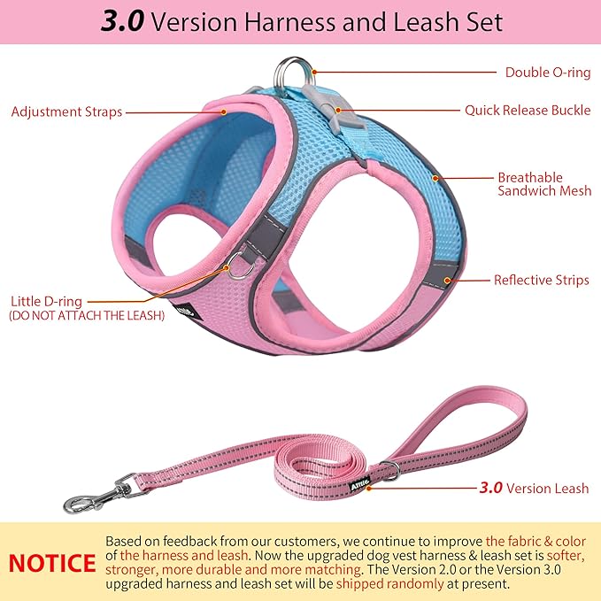 AIITLE No Pull Dog Harness and Leash Set, Step in Adjustable Dog Harness - Image 4