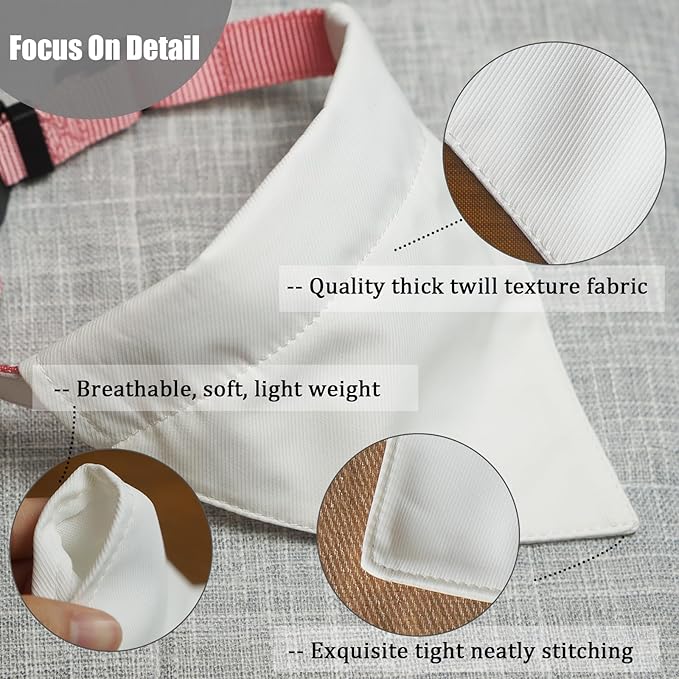 8 Packs Sublimation Blank Dog Bandana Over Collar, Pet Collar Slip-On Bandana - Image 3