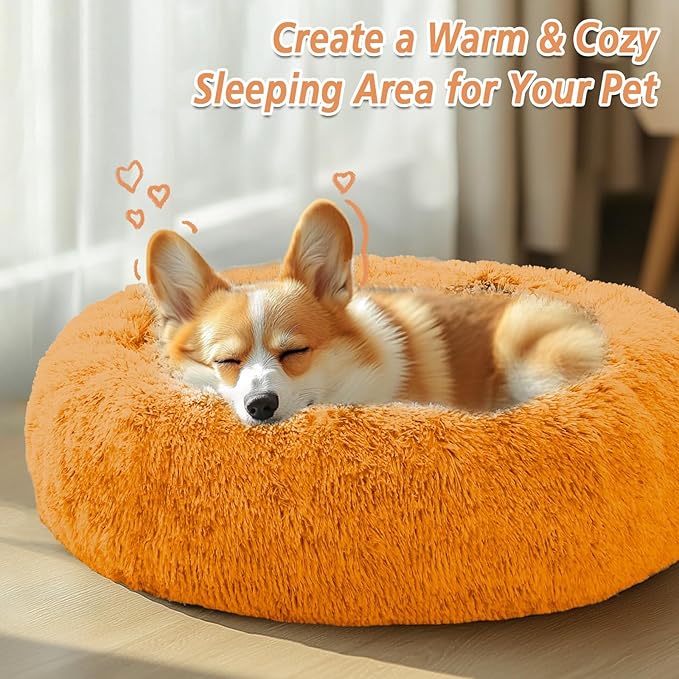 JOLLYVOGUE Calming Dog Bed Large Size Dog, Anti-Anxiety Donut Large Pet Bed - Image 4