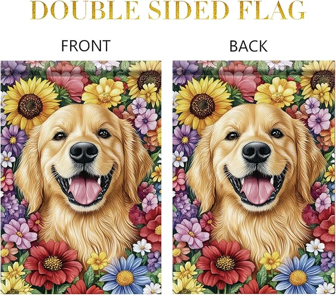Golden Retriever Garden Flag 12x18 Inch Dog - Image 7