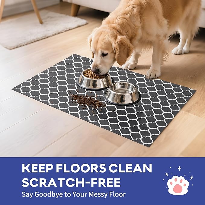 Cooyes Large Dog Food Mat 16"×24", Ultra-Absorbent Dog Bowl Mat - Image 5
