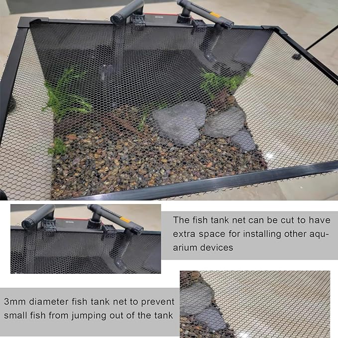 Magnetic Aquarium Anti-Jumping net Cover mesh to Protect Fish Jumping Out of - Image 5