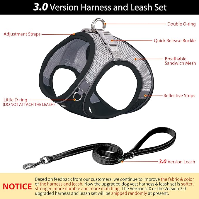AIITLE No Pull Dog Harness and Leash Set, Step in Adjustable Dog Harness - Image 4