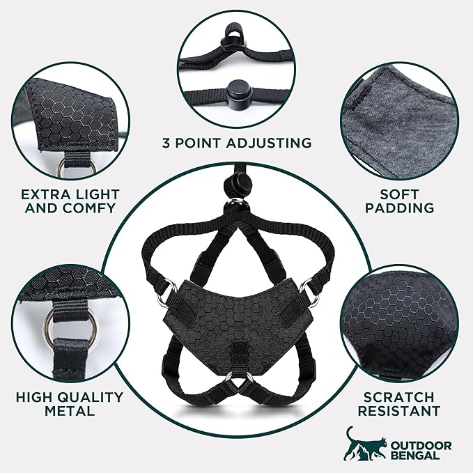 Houdini™ Escape Proof Cat Harness and Leash Set by OutdoorBengal – Tactical Vest - Image 8